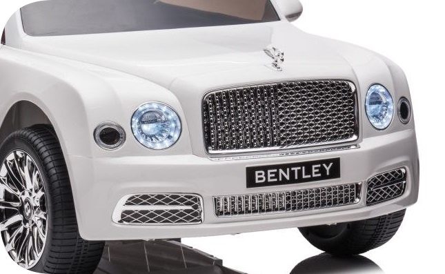 Auto Na Akumulator Bentley Mulsanne Biały Światła LED